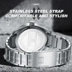 Naviforce 8032 Original Watch for Men – Silver White - Image 4