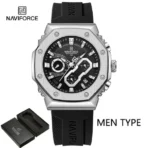 Naviforce 8035 Watch For Men-Silver - Image 2