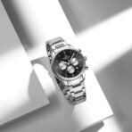 Naviforce 8076 Watch For Men -Silver Black - Image 3