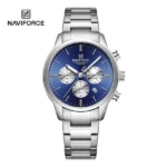 Naviforce 8076 Watch For Men-Silver Blue