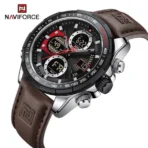Naviforce 9197 Watch For Men-Black Coffee
