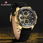 Naviforce 9197 Watch For Men-Black Gold - Image 2