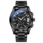 OLEVS 2987 Men’s Stainless Steel Luxury Quartz Watch-Full Black