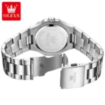 OLEVS 3696 Luxury Mens Quartz Watch-Rose Gold and White - Image 2