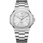 OLEVS 3696 Luxury Mens Quartz Watch-Silver and White