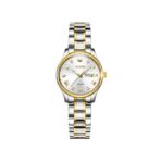 OLEVS 5563 Watch For Woman –Golden Silver and White