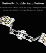 OLEVS 3639 ChronoSport Watch For Men-Golden Silver and Blue - Image 3