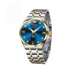 OLEVS 7069 Mechanical Business Class Men’s Watch-Gold Blue