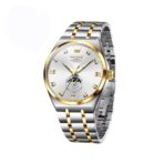 OLEVS 7069 Mechanical Business Class Men’s Watch-Gold White