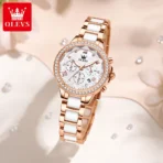Olevs 9999 Women’s Watch-Rose Gold White - Image 2