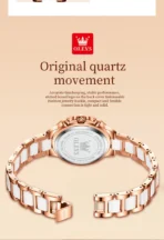 Olevs 9999 Women’s Watch-Rose Gold Black - Image 2