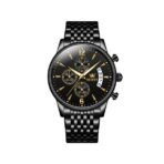 Olevs 2867 Stainless Steel Chronograph Wrist Watch For Men – Black