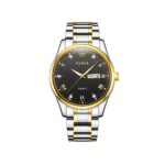 Olevs 5563G Stainless Steel Watch for Men – Gold & Black