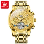 Olevs 9965 Automatic Mechanical Watch for Men-Full Golden
