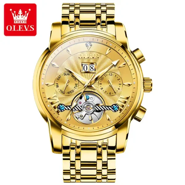 Olevs 9965 Automatic Mechanical Watch for Men-Full Golden