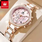 Olevs 9999 Women’s Watch-Rose Gold Pink - Image 3
