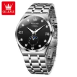 OLEVS 7069 Mechanical Business Class Men’s Watch-Silver Gray