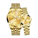 Olves 9931 Couple Watch-Full Golden - Image 2