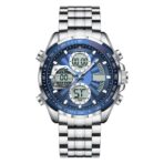 Poedagor E108 Duel tine Watch For Men-Silver green