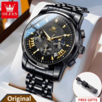 OLEVS 2892 Chronograph Luxury Mens Watch-Full Black