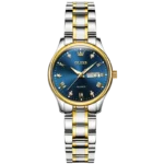 OLEVS 5563 Watch For Woman –Golden Silver and Blue