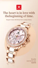 Olevs 9999 Women’s Watch-Rose Gold Pink - Image 2