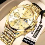 POEDAGAR 938 Watch For Men–Full Golden
