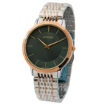 CITIZEN BI5120-51X Japan Movement Quartz Watch-Rose Golden and Green