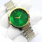 CITIZEN BI5120-51X Japan Movement Quartz Watch-Golden Silver and Green - Image 3