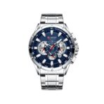 CURREN 8363 Original Watch for Men - Silver and Navy Blue - Image 4
