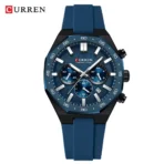 Curren 8489 Watch For Men Silicon Belt - Blue