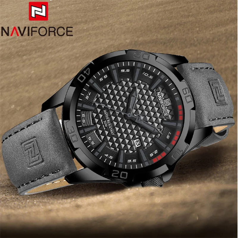 Naviforce 8023 L - Gray Naviforce 8023 Watch For Men-Gray - Image 1