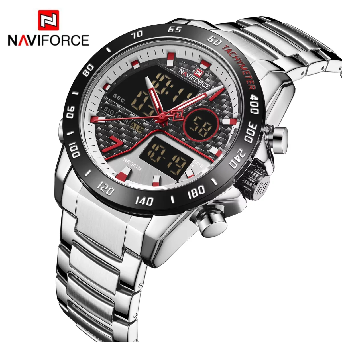 Naviforce 9171 Watch  For Men- Silver - Image 4
