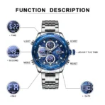 Naviforce 9197 Watch For Watch - Blue - Image 2