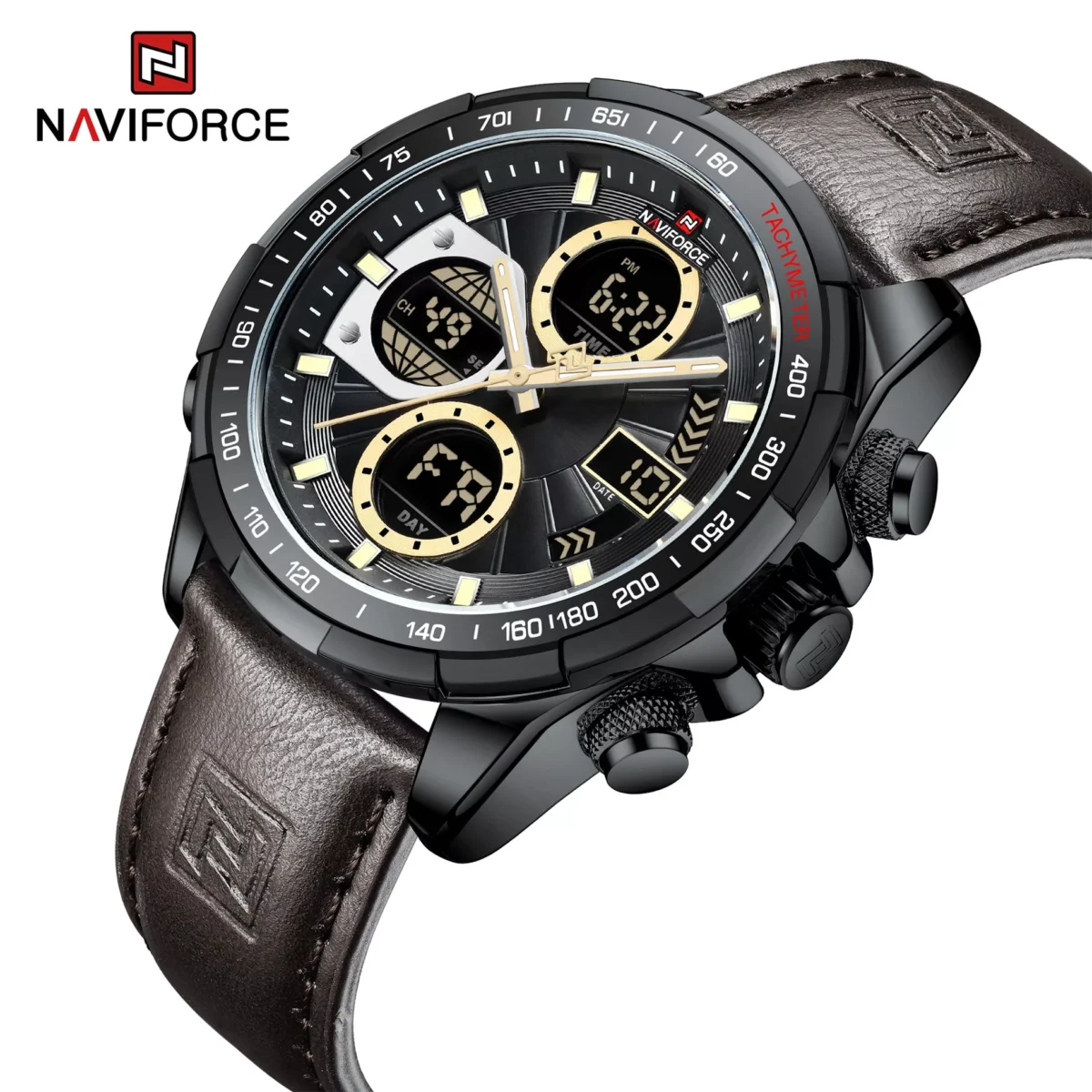 Naviforce 9197 Watch For Watch - DarkBrown Black - Image 1