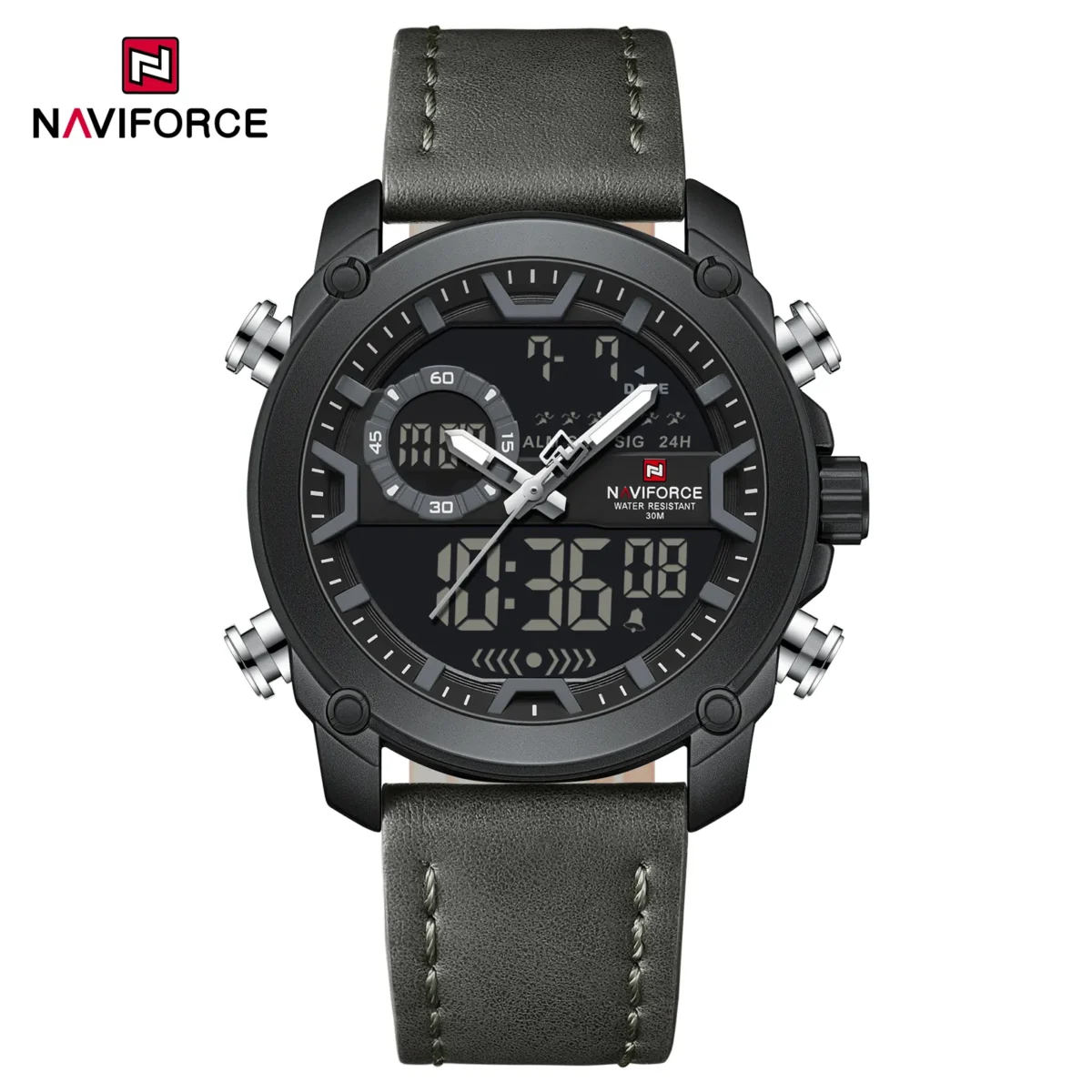 Naviforce 9261 Watch For Man - Black Gray - Image 3