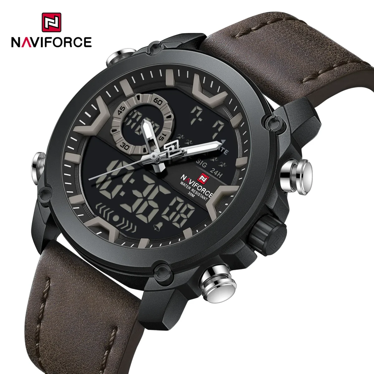 Naviforce 9261 - Brown 22 Naviforce 9261 Watch For Man -Brown - Image 1