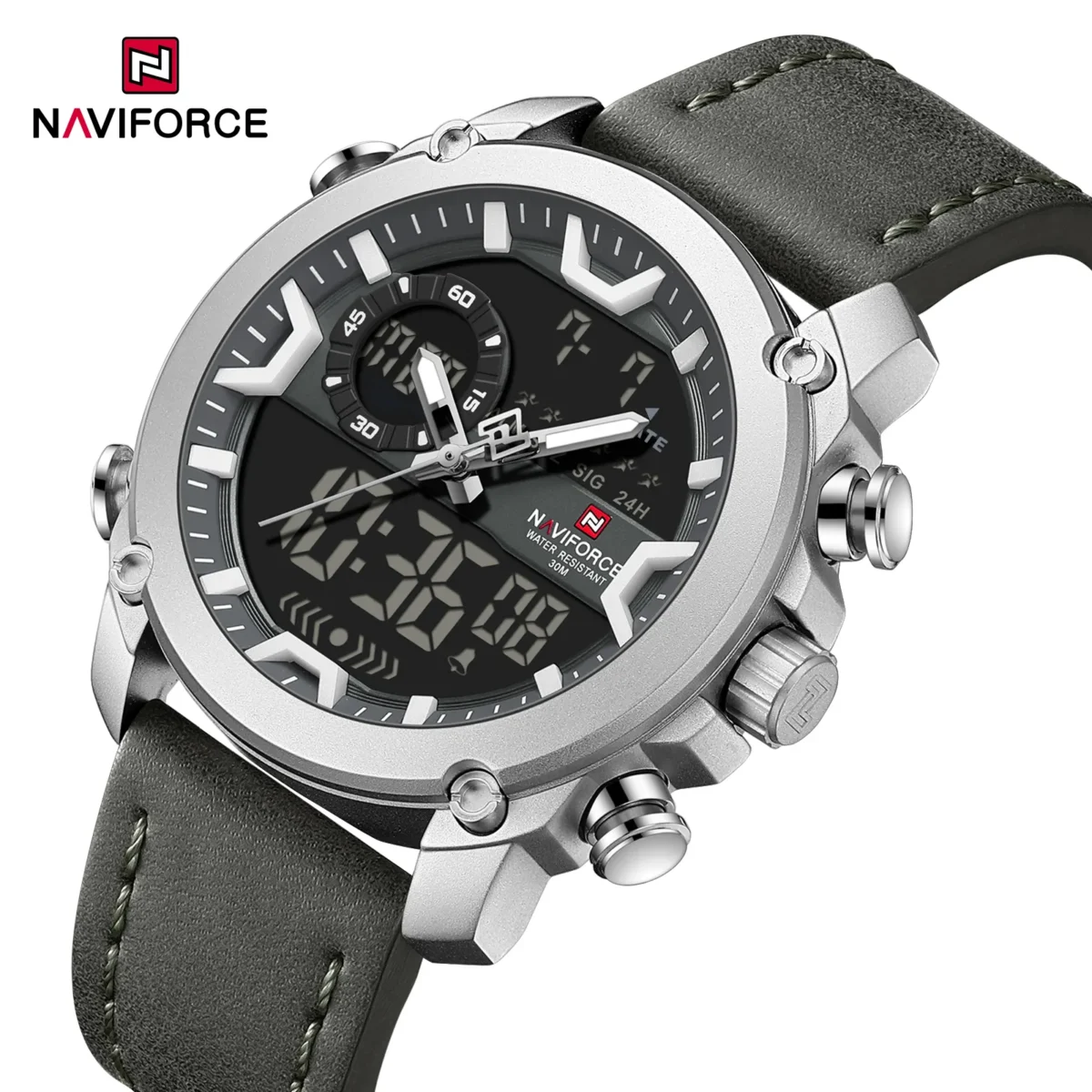 Naviforce 9261 - Silver Gray Naviforce 9261 Watch For Man -Silver Gray - Image 1