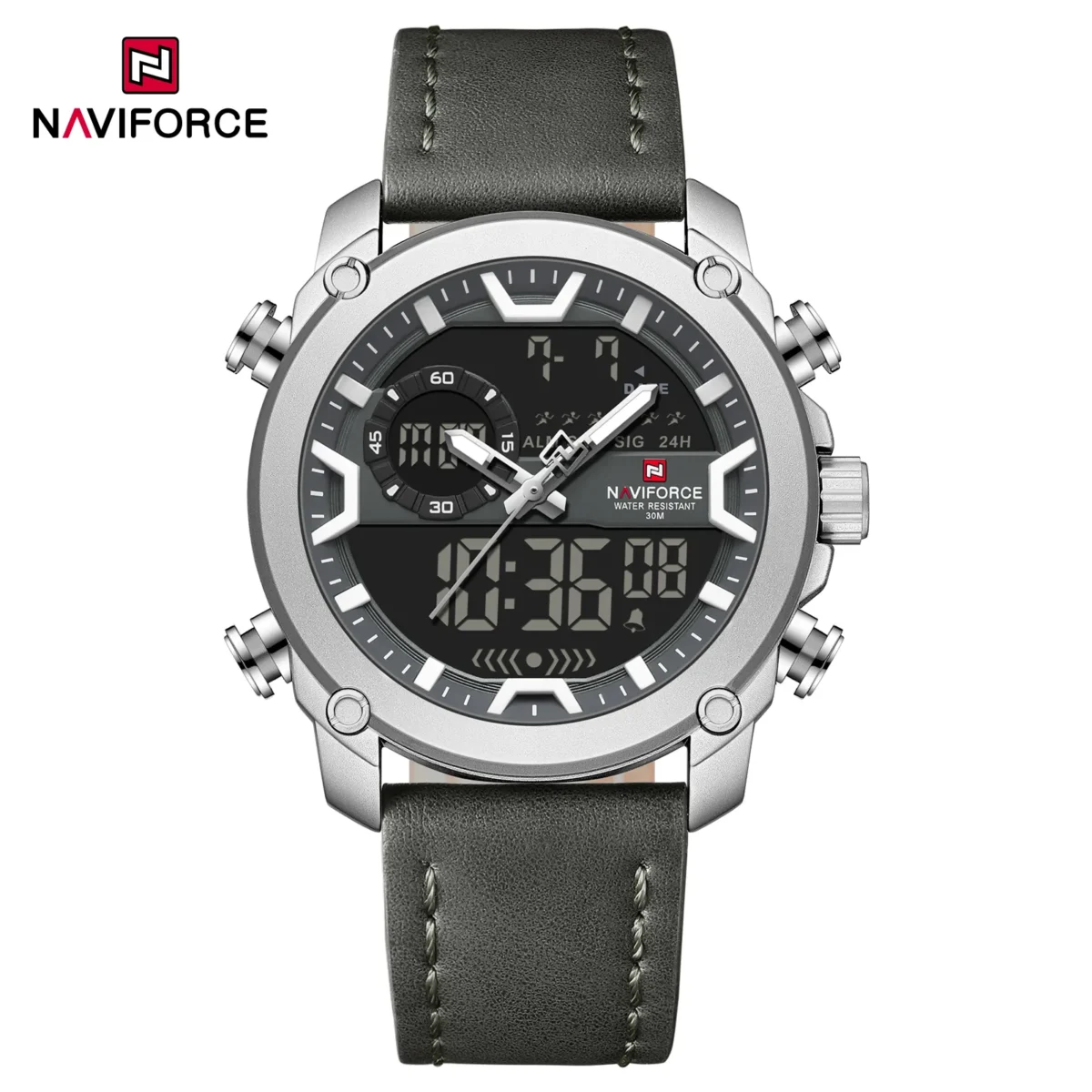 Naviforce 9261 Watch For Man -Silver Gray - Image 3