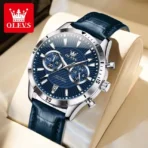 Olevs 2921 Watch For Men - Blue - Image 3