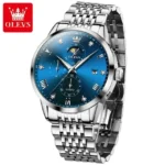 Olevs 2925 Watch For Men–Sliver Blue