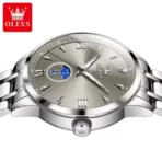 Olevs 3646 Watch For Men–Silver Gray - Image 3