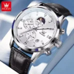 Olevs 2921 Watch For Men - Black White