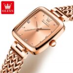 Olevs 9951 Luxury Fashion Women Watch-Rose Gold - Image 2
