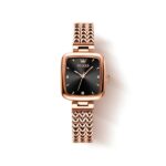 Olevs 9951 Luxury Fashion Women Watch-Rose Gold & Black