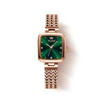 Olevs 9951 Luxury Fashion Women Watch-Rose Gold & Green