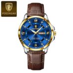 Poedagar 855 Watch For Men-Brown Blue