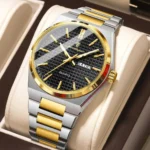 Poedagar 874 Watch For Men-Gold Black