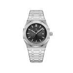Poedagar 924 Fashion Quartz Stainless steel Men’s Wrist Watch- Silver Black