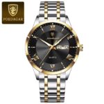 Poedagar 978 Watch For Men-Silver Gold Black